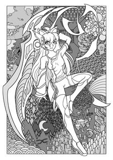 Sorano Kurayami - Doodle Yandere (black and white)